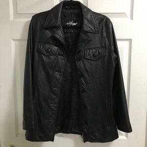 Vintage Wilsons The Leather Experts Maxima Black Women's Coat Size Medium